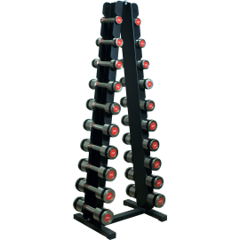 Zestaw hantli chromowanych HMS Premium HH na stojaku | 1kg-10kg | skok co 1kg| ID: 9203 by HMS | Image #1 klubfitness.pl