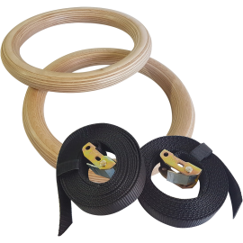 Drewniane koła gimnastyczne z taśmą Sveltus | średnica 23.5cm | taśmy 400cm| ID: 5899 by Sveltus | Image #1 klubfitness.pl